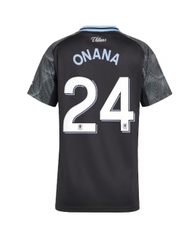 Aston Villa Amadou Onana #24 Maglia Gara Trasferta Repliche 2025-26 Donna Maniche Corte